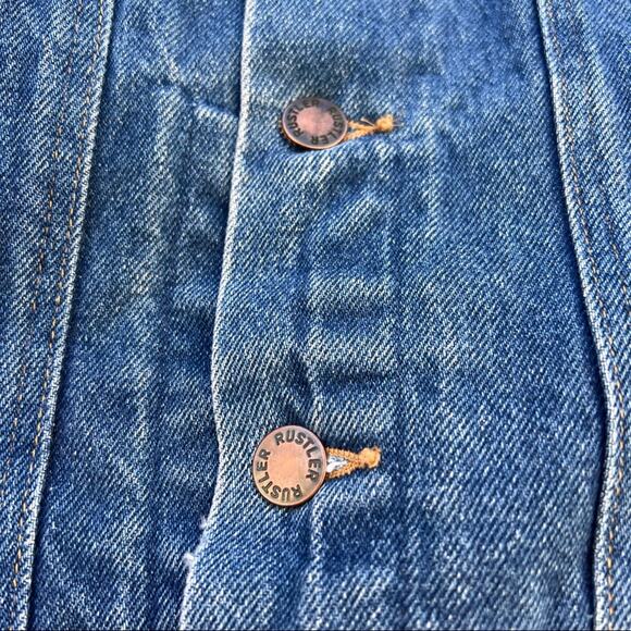 Vintage 70s Rustler denim jean trucker jacket XL - Picture 5 of 6